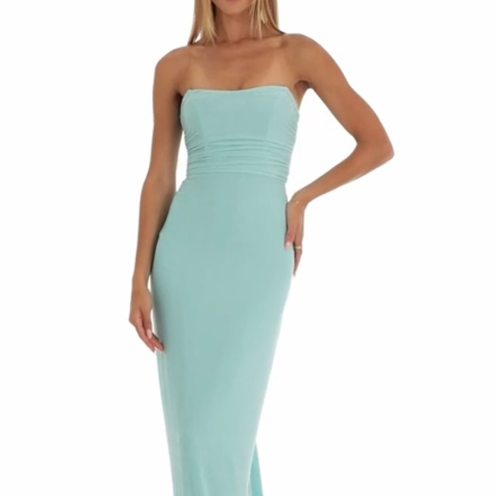 Lucy in the Sky Green Strapless Gown for Weddings- Never worn